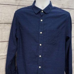Banana Republic Shirt Adult Medium Blue 100% Cotton Stretch Soft Wash Std Fit